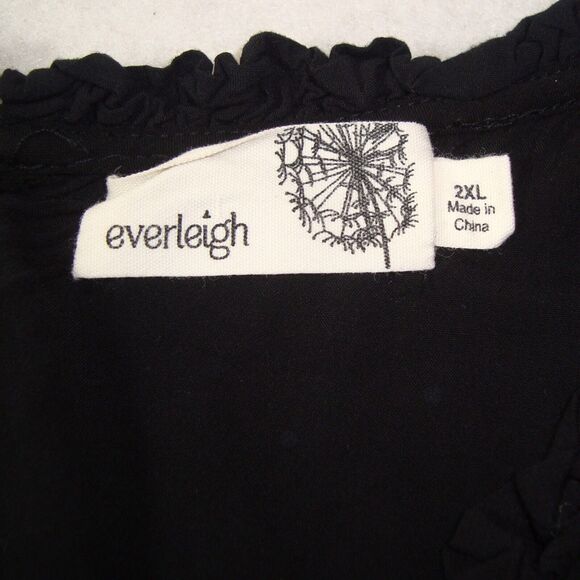 Everleigh Pleated Embroidered Ruffle Trim Sleeveless Dress Size XXL - Picture 2 of 11